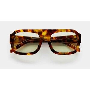 NEW IN BOX Vehla Kaia Tort Sage Aviator Womens Sunglasses Brown $200 W/ Case